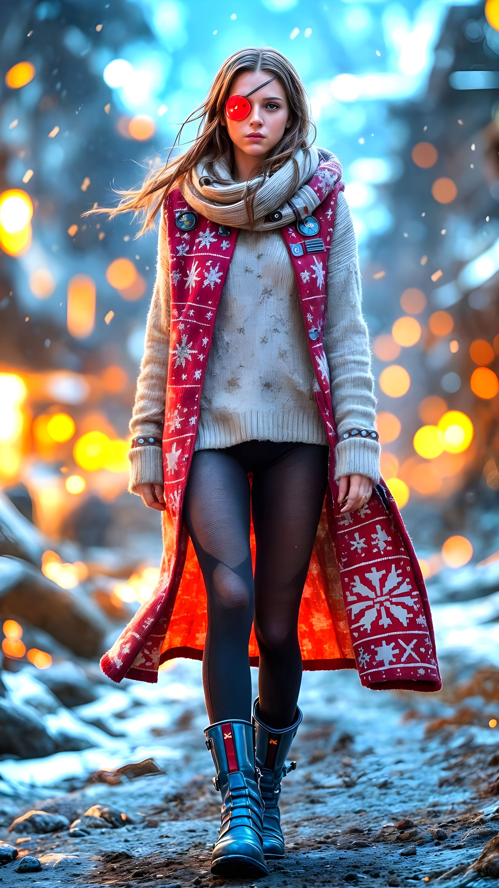 Futuristic Winter Fashion in Star Wars Movie Poster