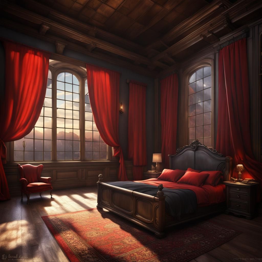 Texas Morning: Intricate Matte Painting of Couple in Bed