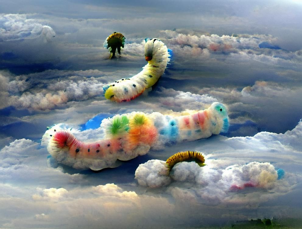 Colorful Cloud Caterpillar: A Whimsical Clouderpillar