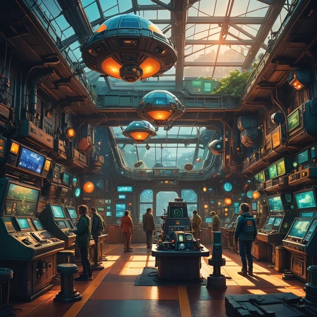 Science Fiction Museum Exhibits at Sunset