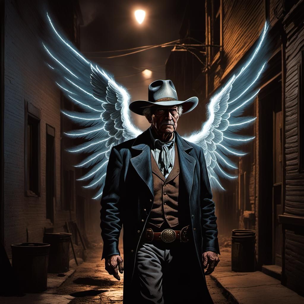 Cowboy Angel in the Old West, Remington Style