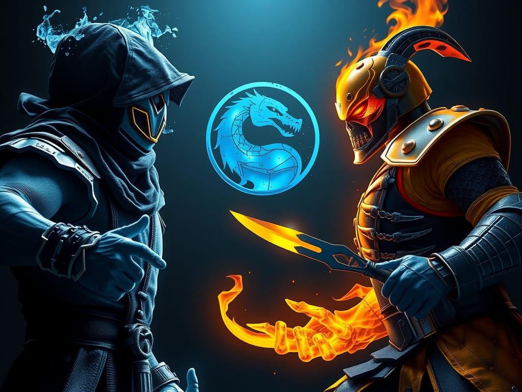 Sub-Zero vs Scorpion: Eternal Rivalry in 8K
