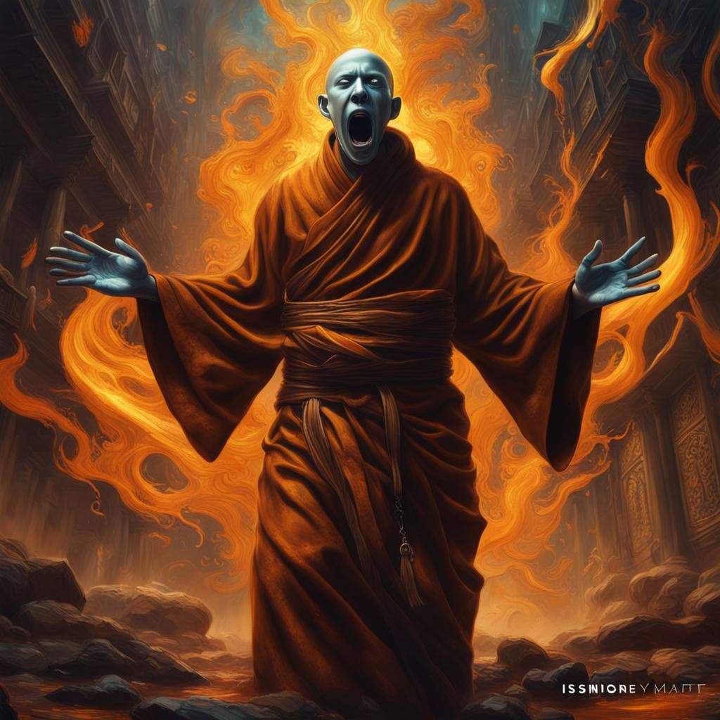 Modern "Scream" Interpretation: Detailed Matte Painting