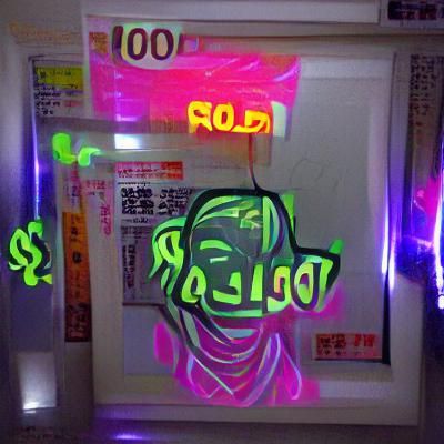 Neon Graffiti Dollar Sign Pop Art