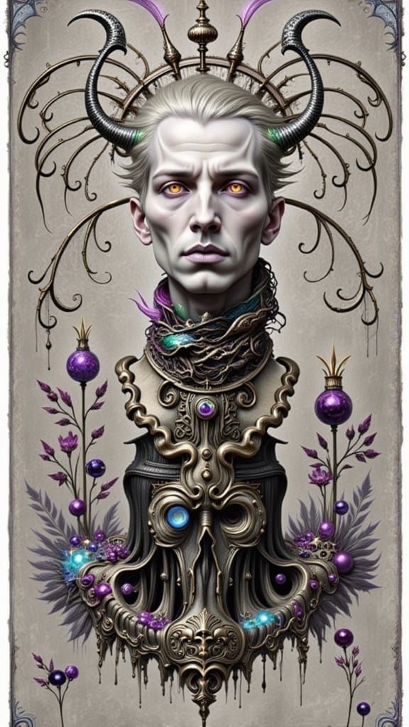 Cyberpunk DJ Portrait in Bioluminescent Fantasy Style