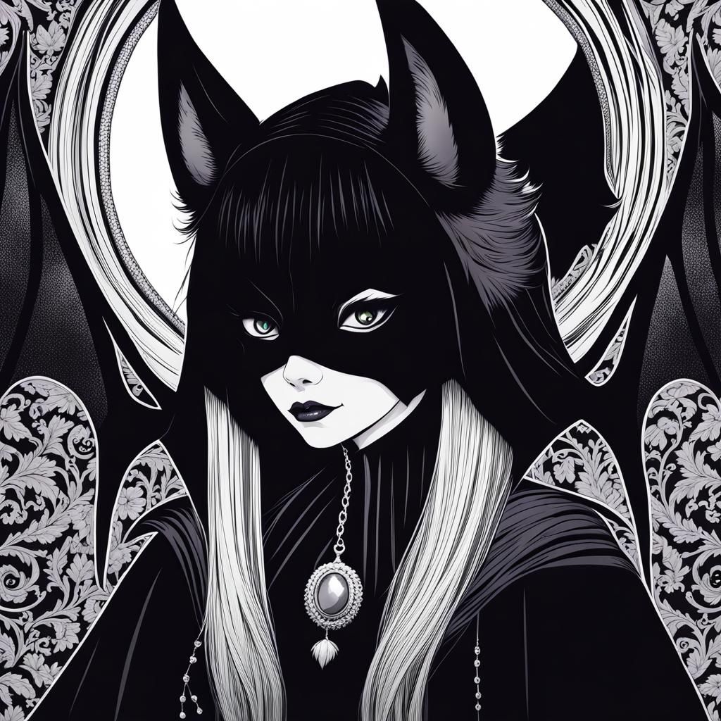 Gothic Anthro Bat-Woman