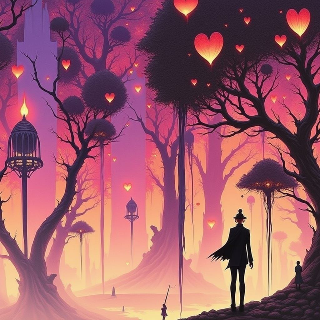 Eerie Abstract Design with Vibrant Colors