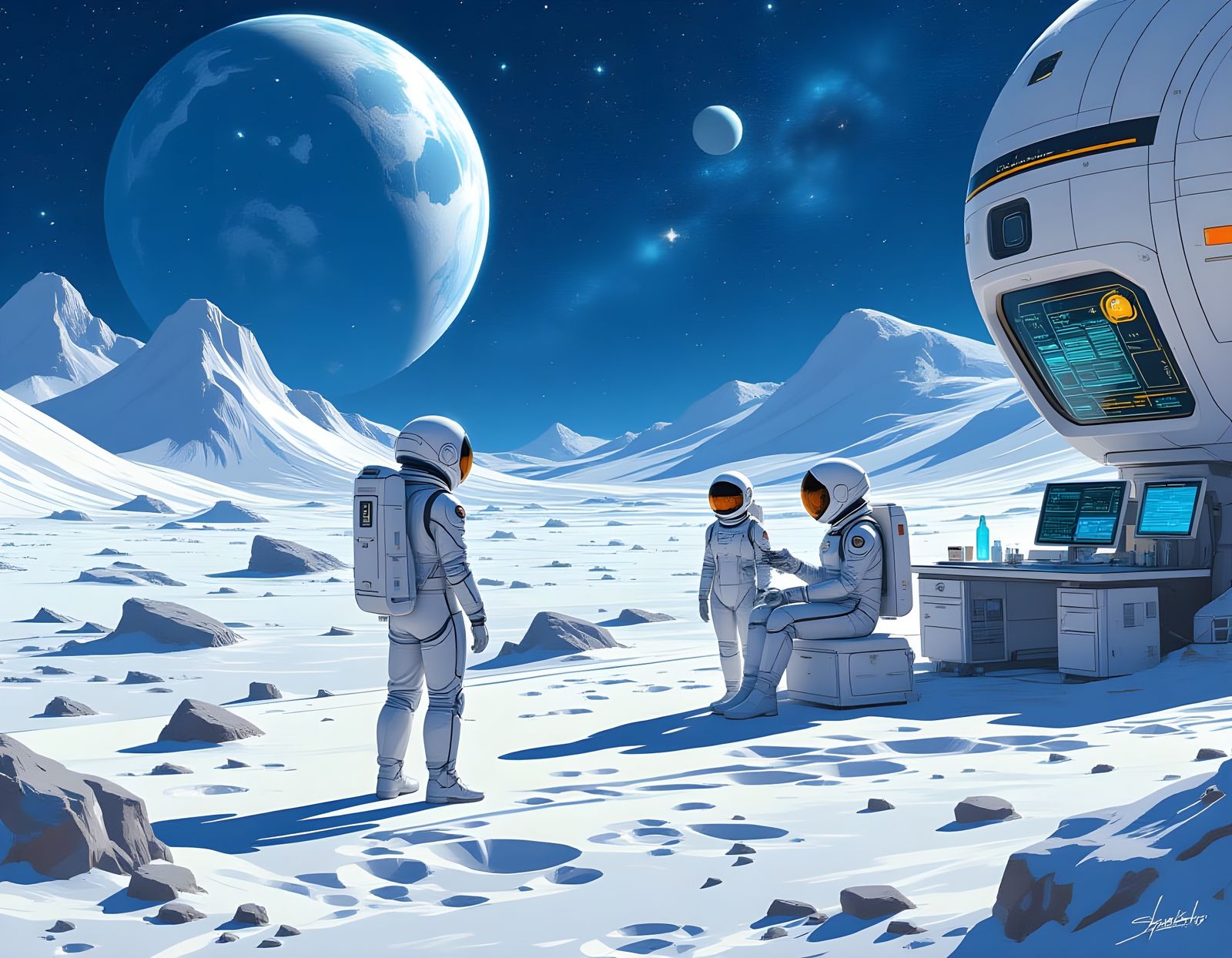 Lunar Studios: Celestial Collaboration on the Moon