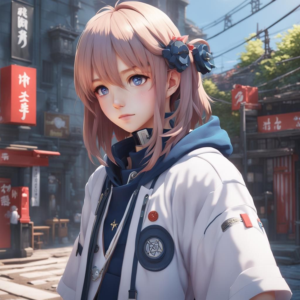 Detailed 3D Anime Art Inspired by WLOP