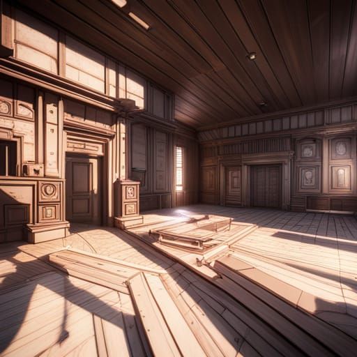 3D Render with Deep Shadows Trending on ArtStation