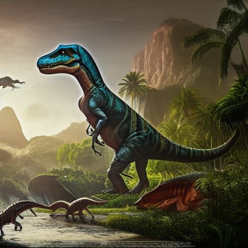 Jurassic World: Detailed Matte Painting in Deep Color