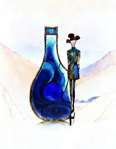 Surreal Gustav Klimt-Inspired Masterpiece in Warm Desert Hue...