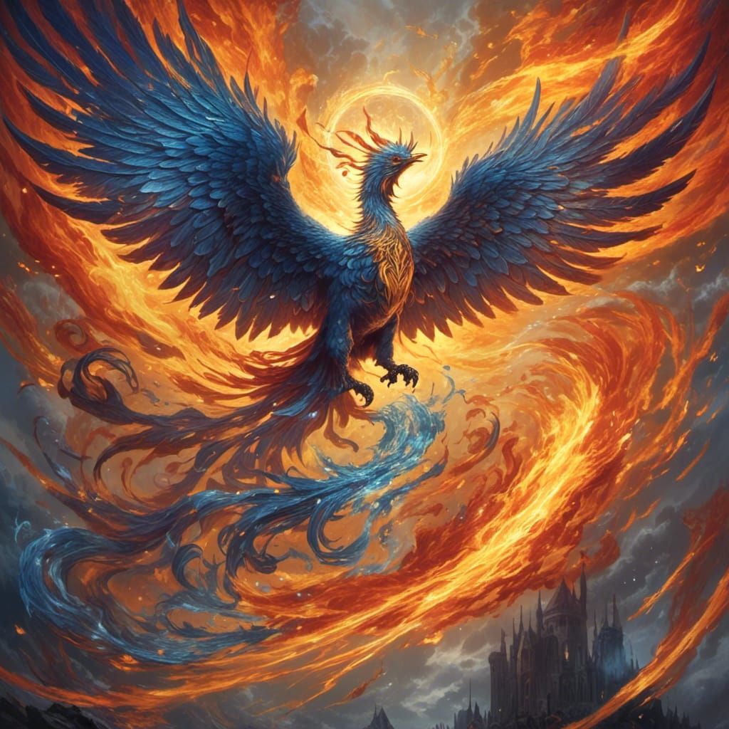 Fiery Phoenix Rising: A Majestic Rebirth
