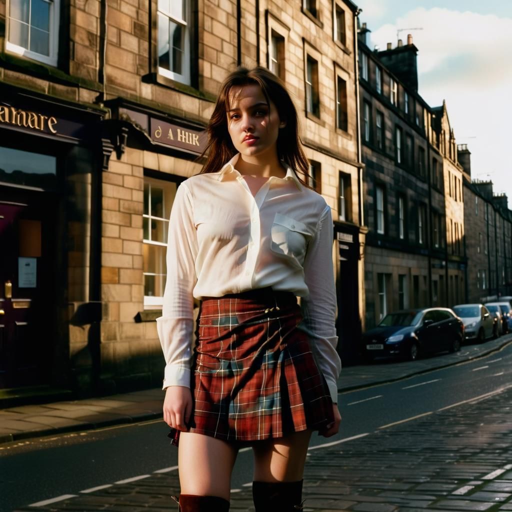 Edinburgh Brunette in Scottish Romanticism Style