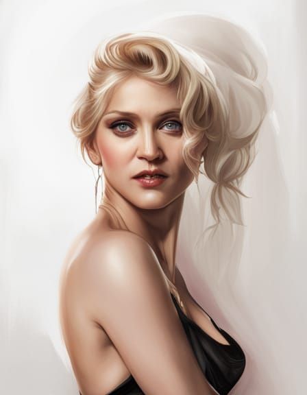 Madonna Portrait in Vigée Le Brun Style