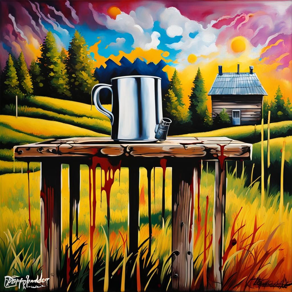 Coffee in Morning Light: Graffiti and Splash Art