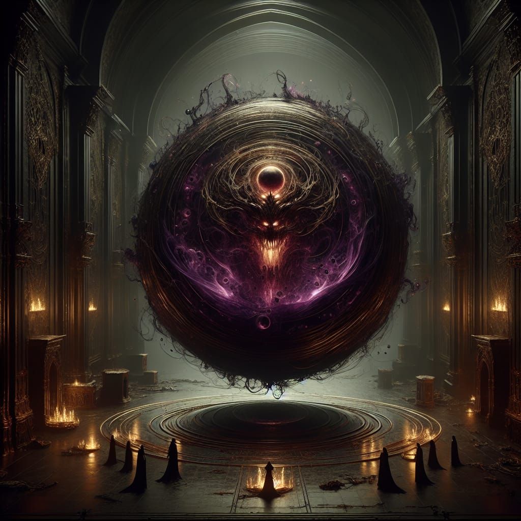 Orb of Annihilation in a Gothic Chamber