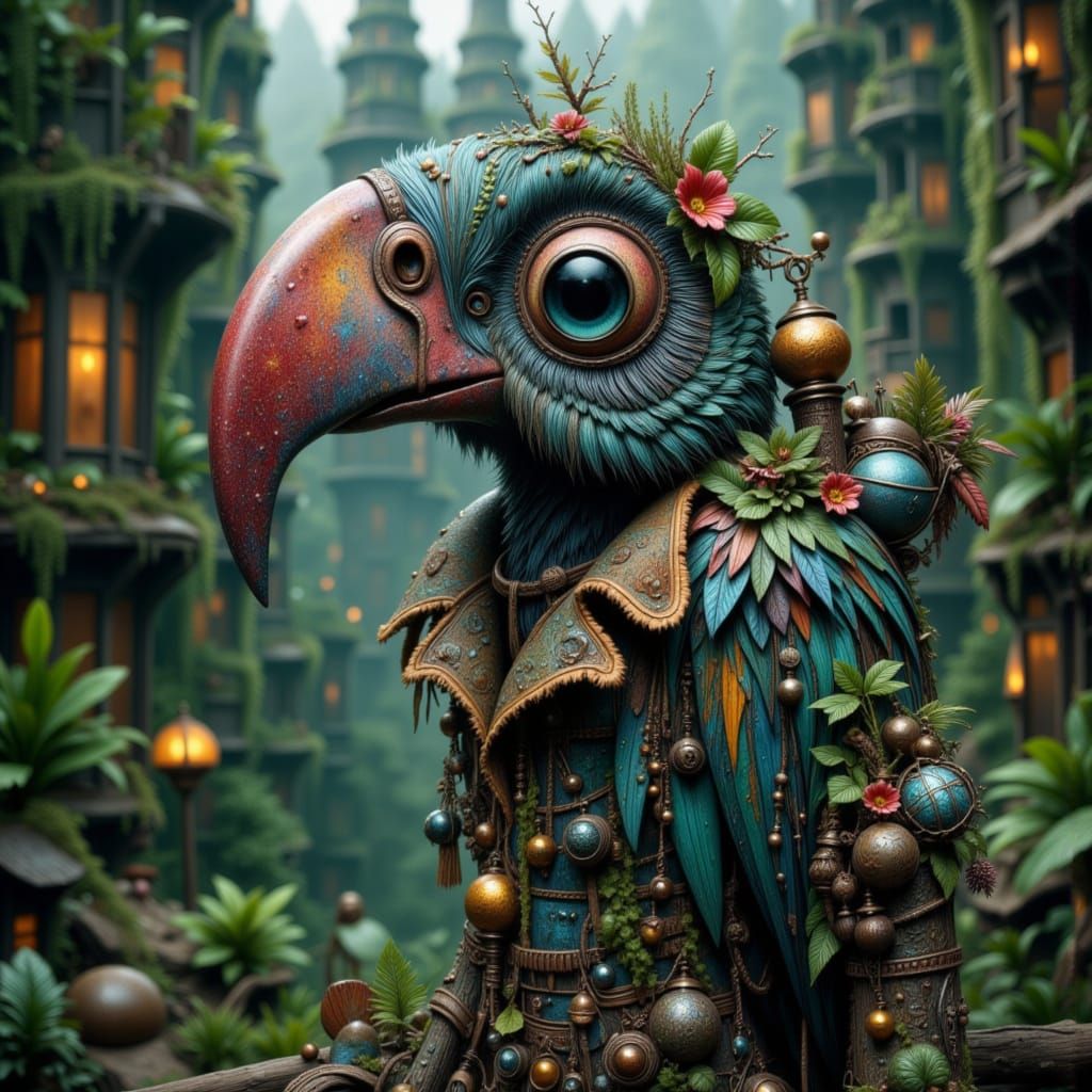 Man Delighted to Have Large, Gentle Bird Companion in Dark N...