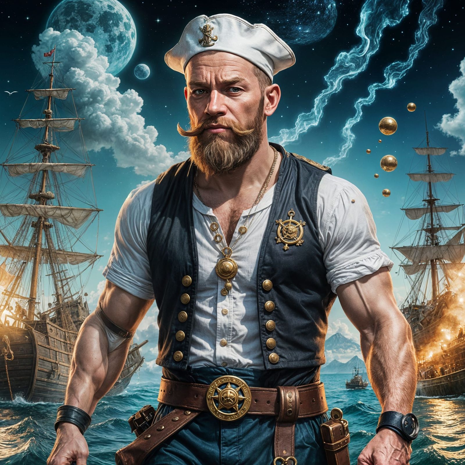 Conor McGregor as a Cosmic Popeye in Pirate Regalia