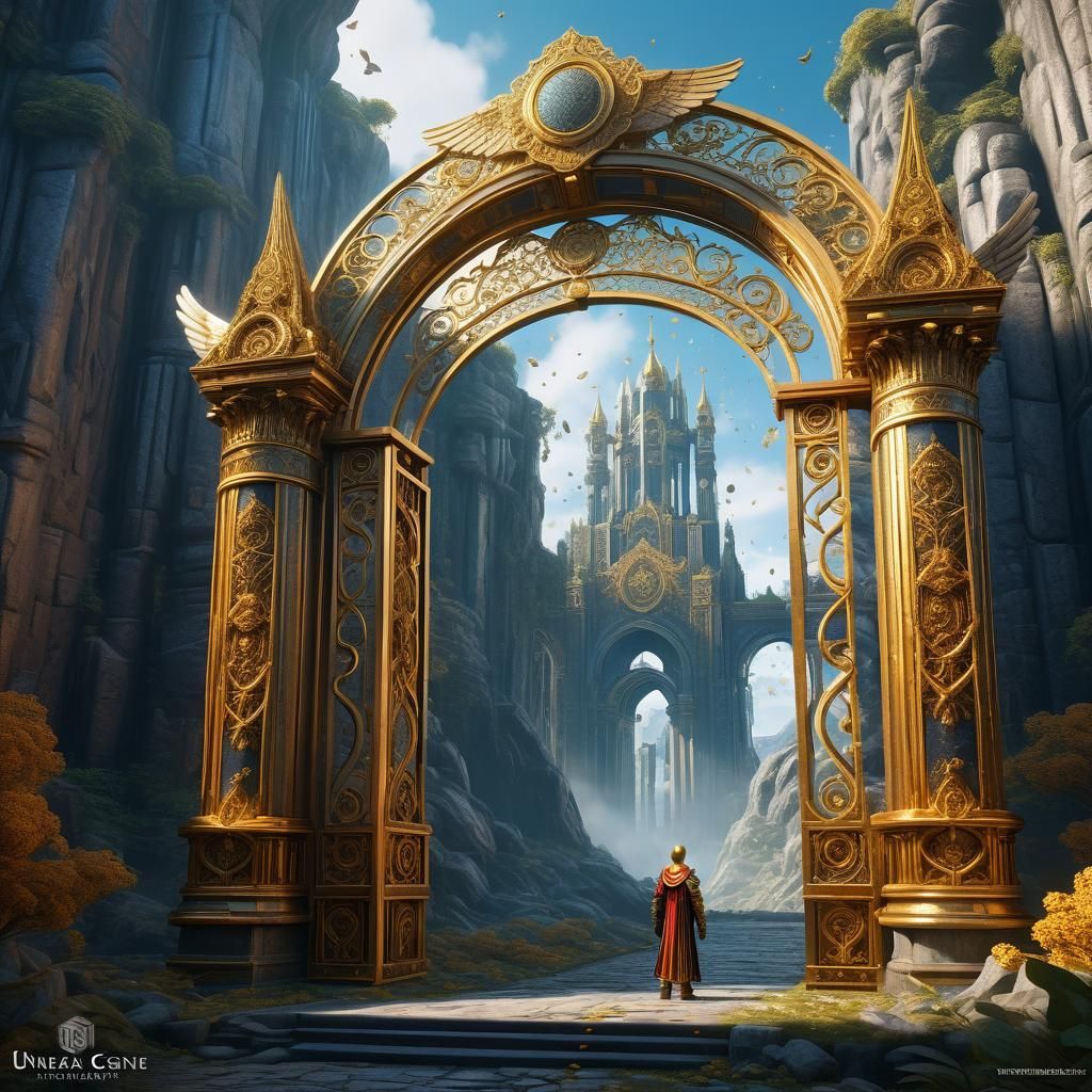Heaven's Golden Gates: A Detailed Matte Painting