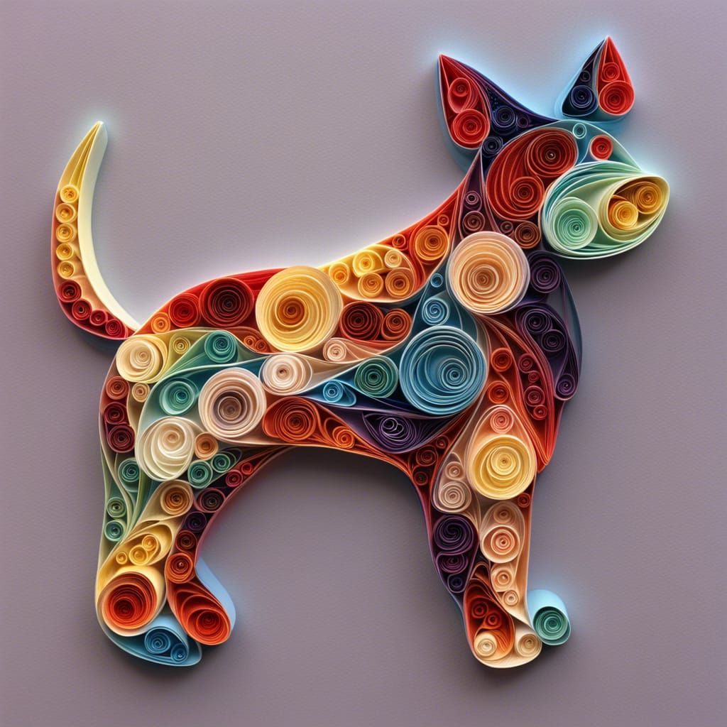 Fractal Quilled Dog - Abstract Rendering