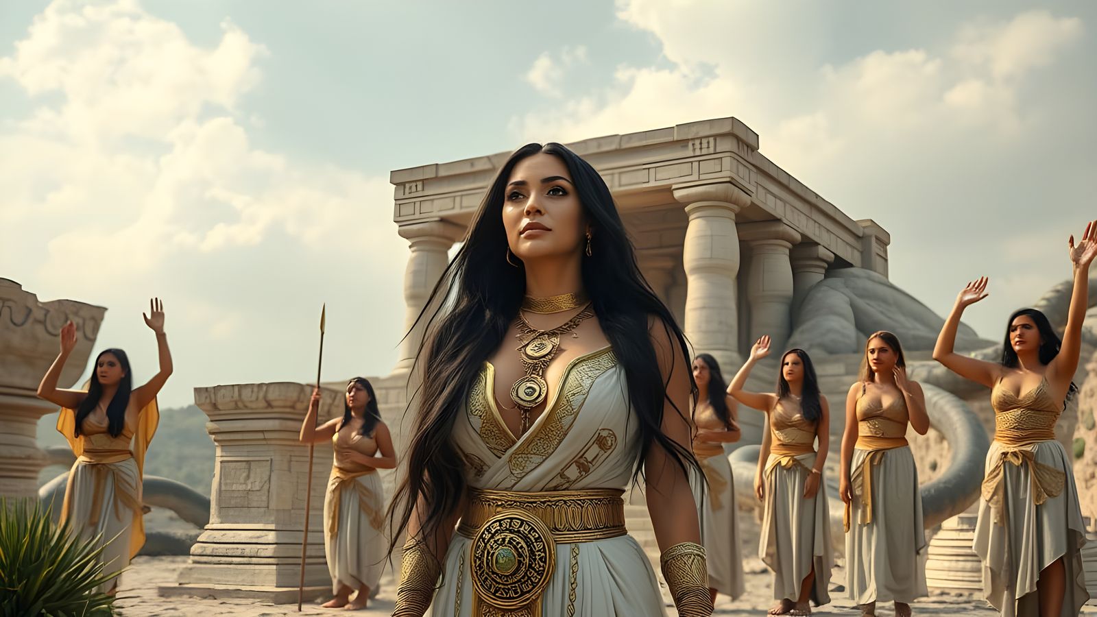 Ancient Sumerian Goddesses in Babylonian Ruins