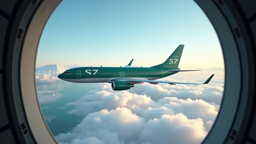 S7 Aircraft Soaring Above Clouds in Atmospheric Realism