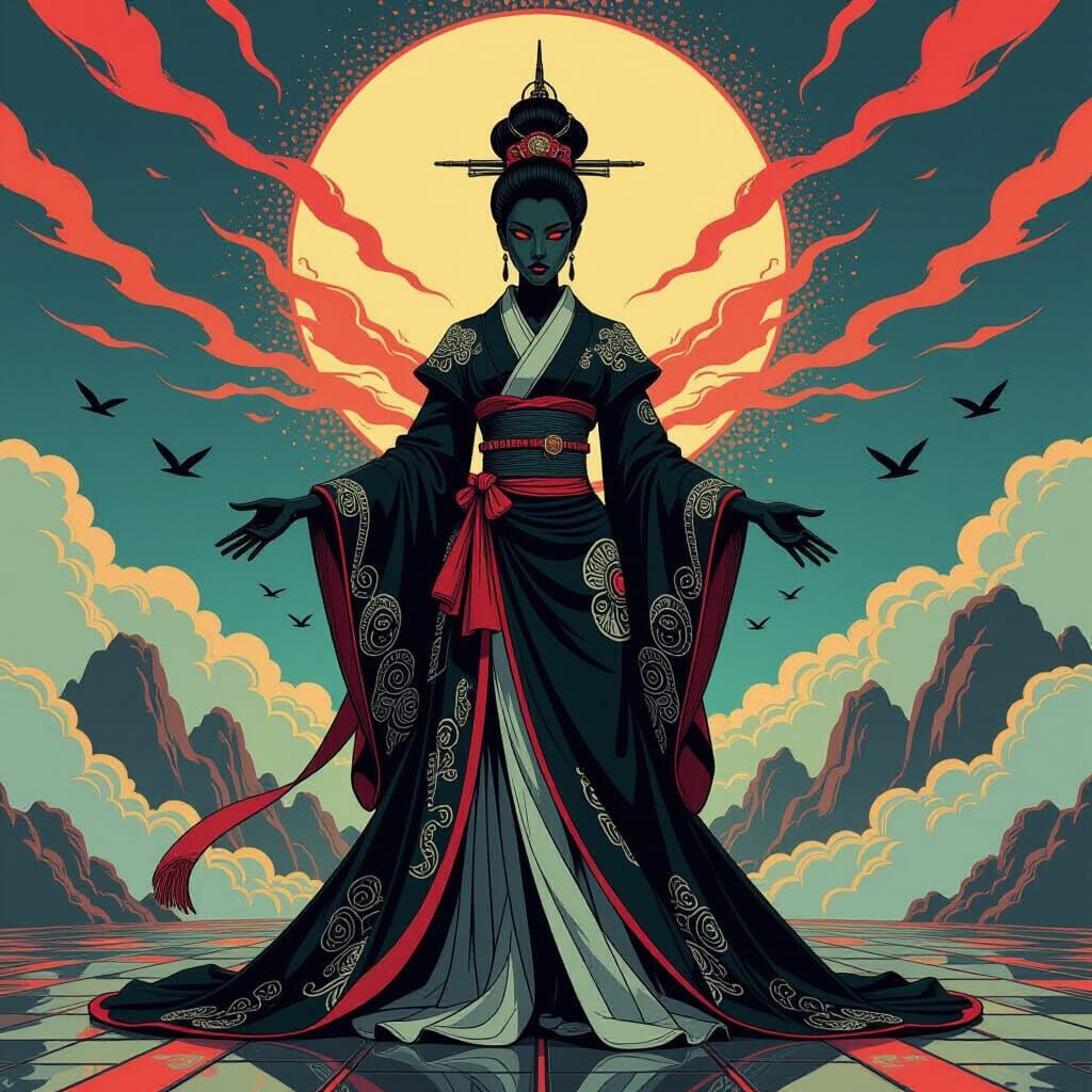 Majestic Queen Amidst Eldritch Energy