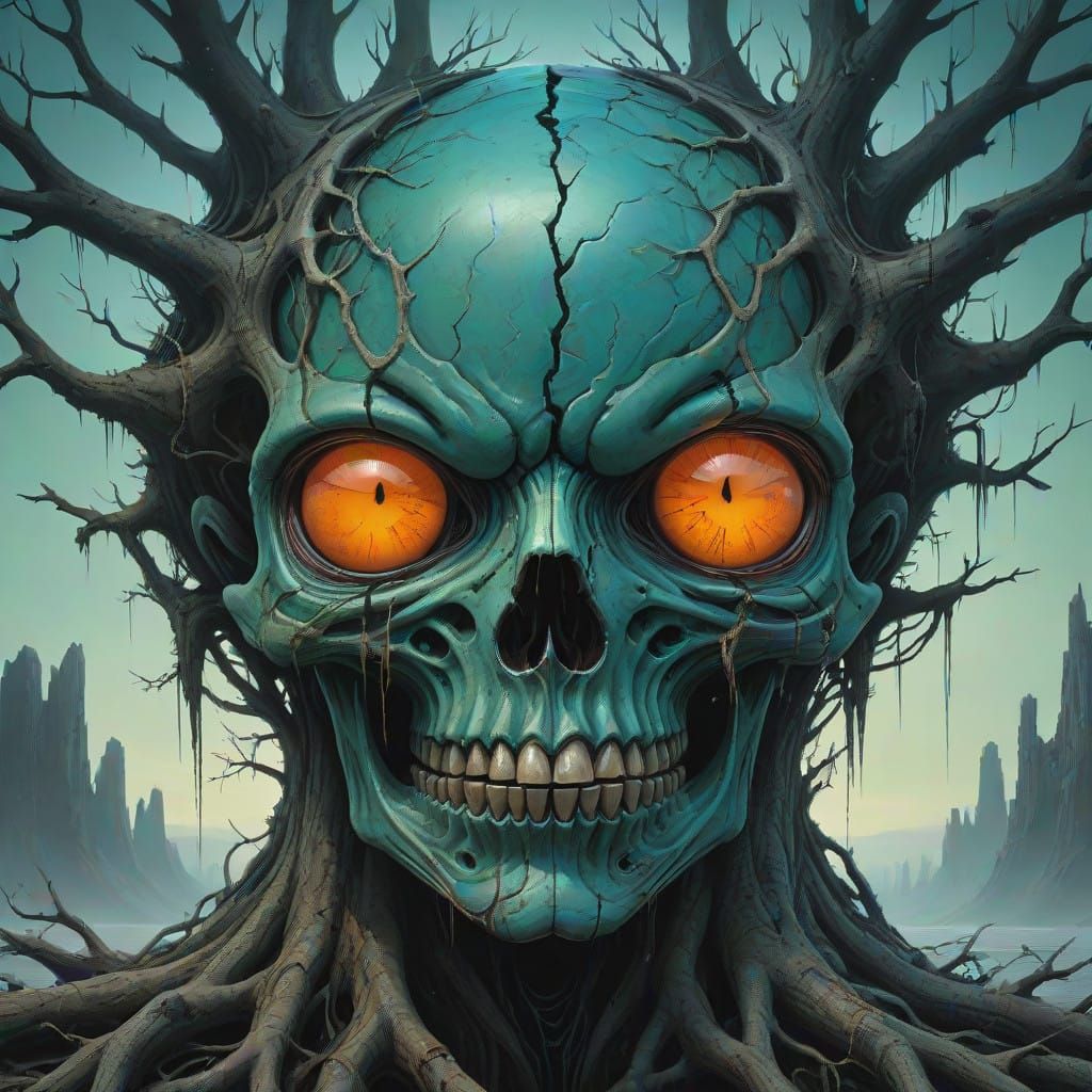 Surrealist Duality: Contrasting Elements Unite