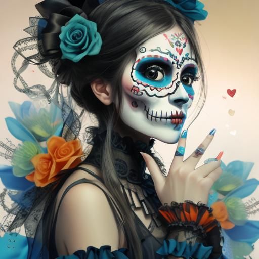 Sugar skull Valentine