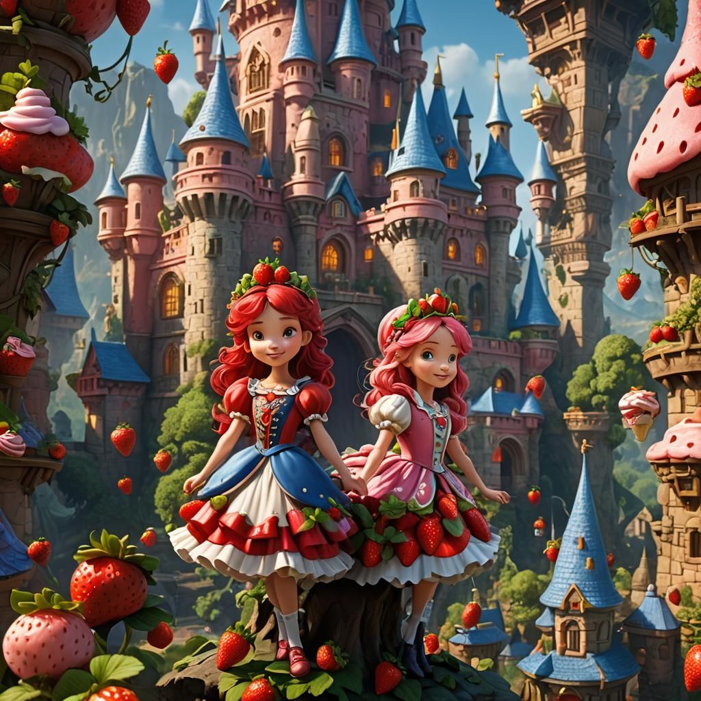 Strawberry Shortcake Princess: Detailed Fantasy Art