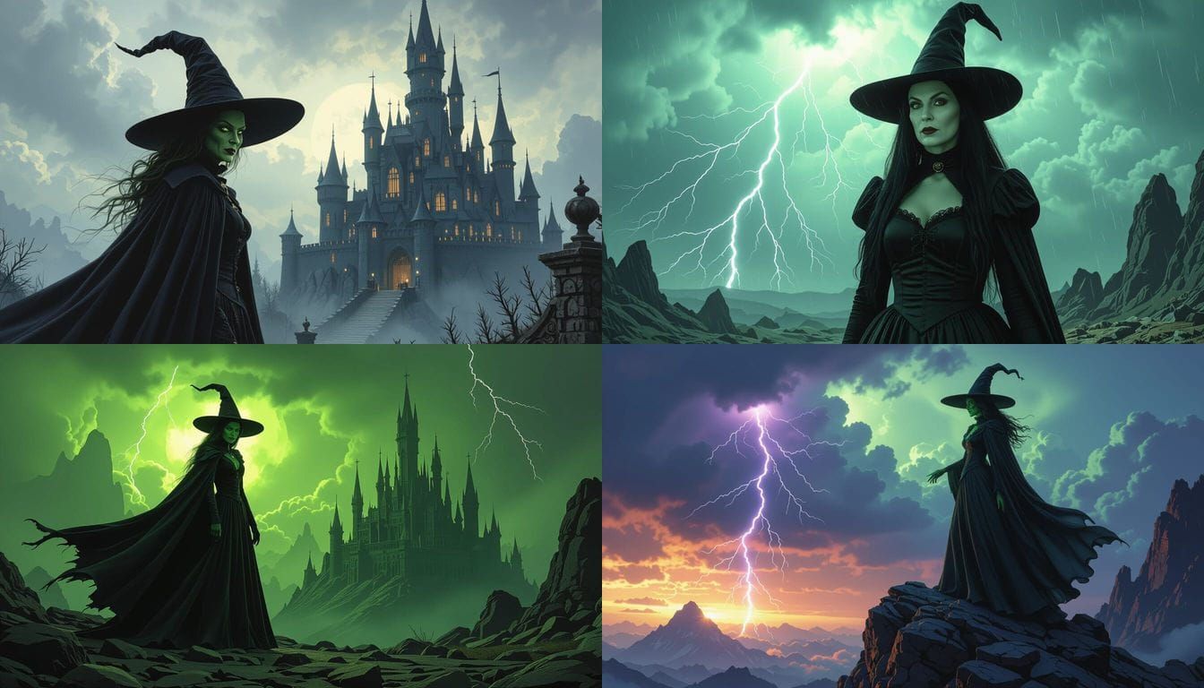 Wicked Witch of the West in Detailed Matte Painting Style
