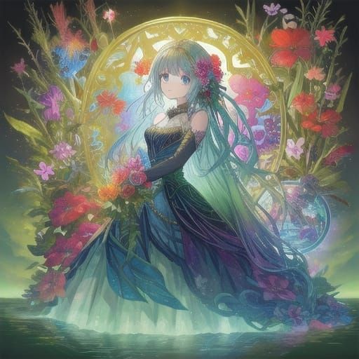 Floral Fairy with Mechanical Accents