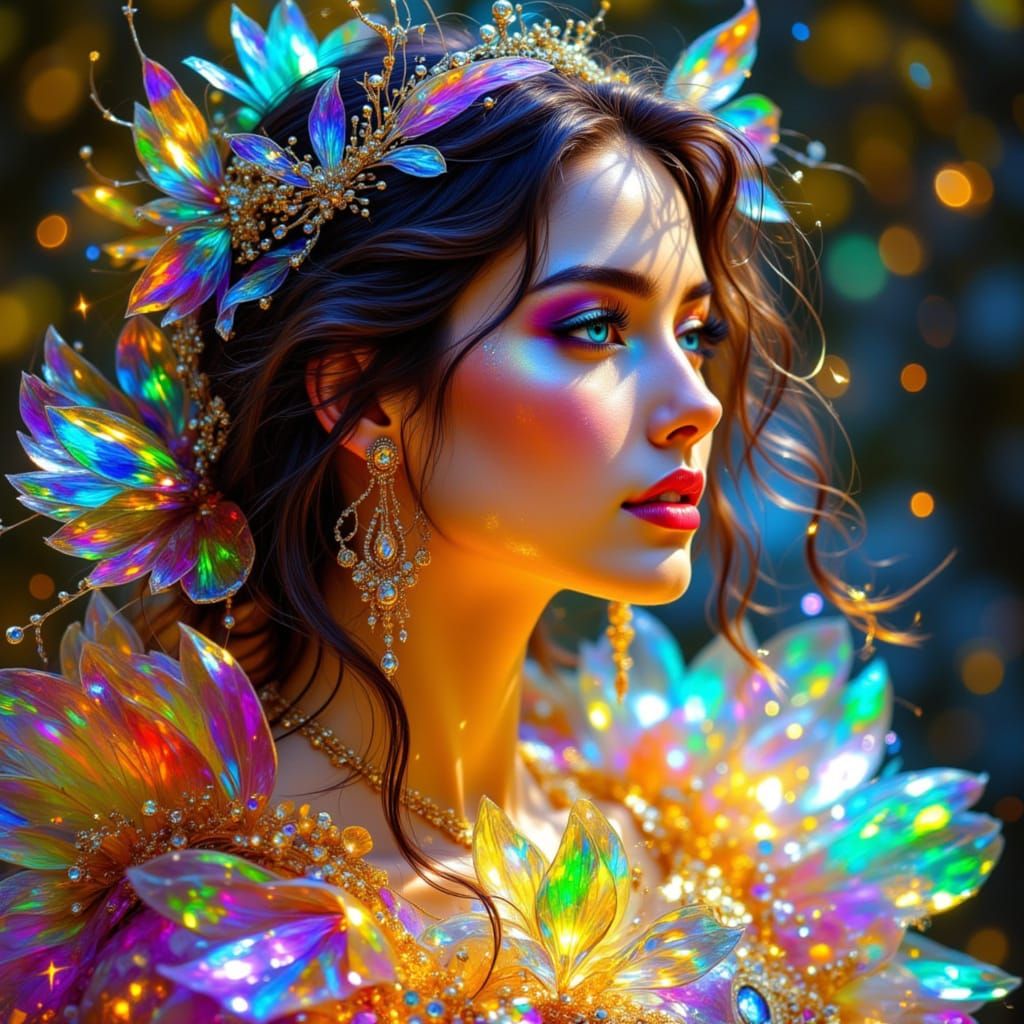 Rainbow Man in Fantasy Art Style