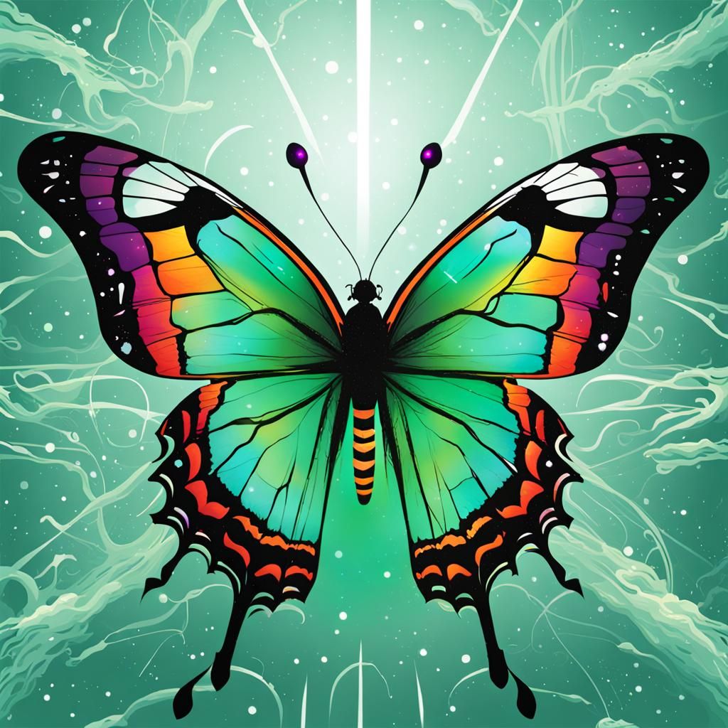 Cosmic Ultraviolet Light Abstract Scene