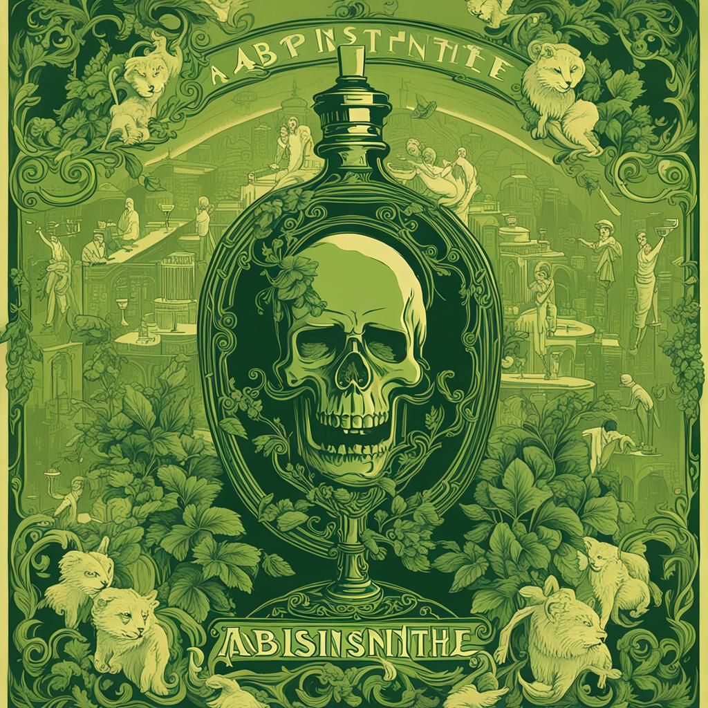 Vintage Absinthe Advertising Poster