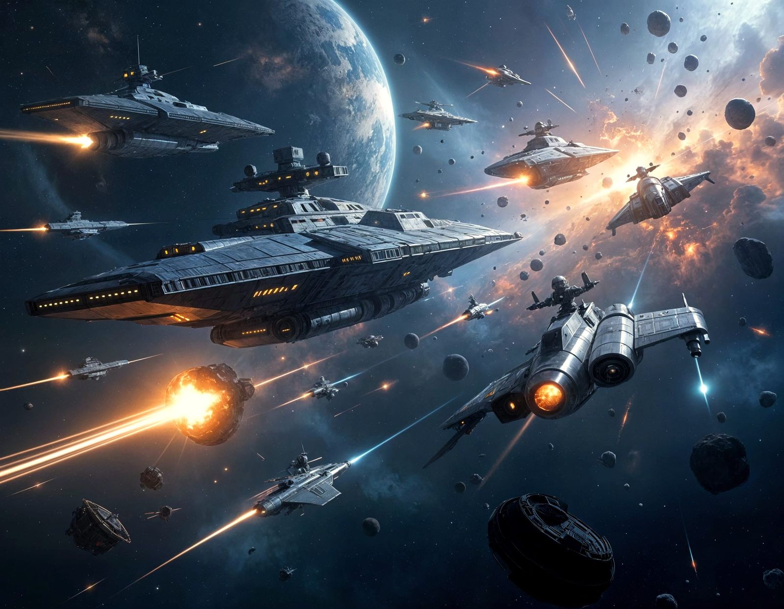 Ultra Realistic Sci-Fi Space Battle