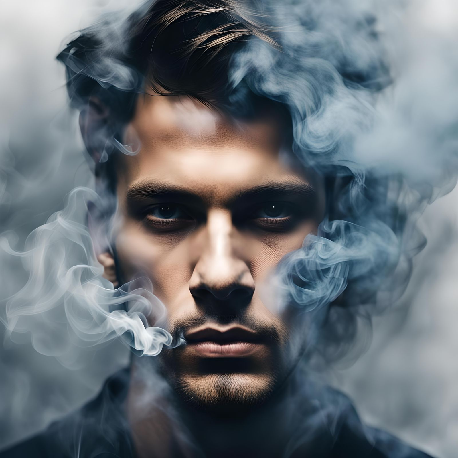 Smoked Portrait: A Face in Digital Art