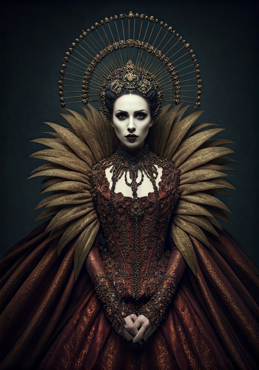 Fairytale Queen in Avant-Garde Fashion