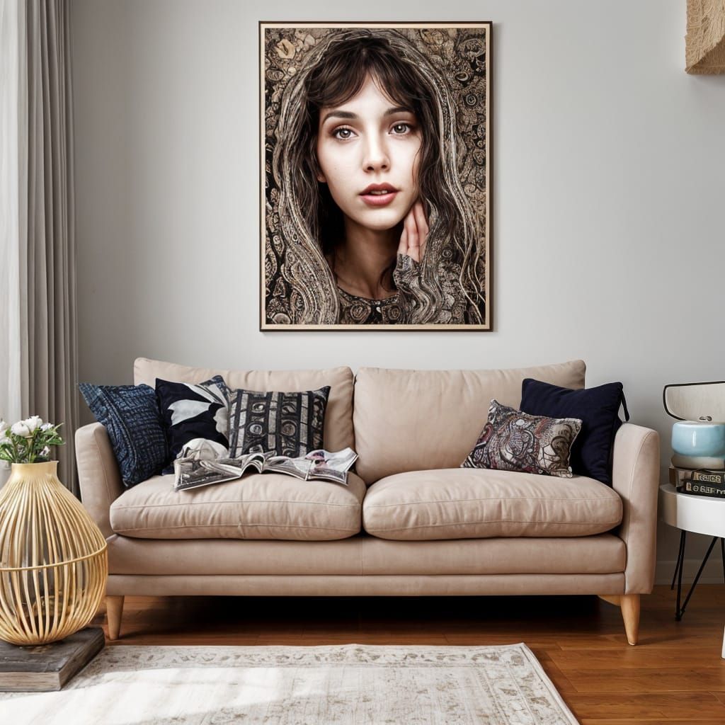 Lovecraftian Women in Living Room: Hyperrealism