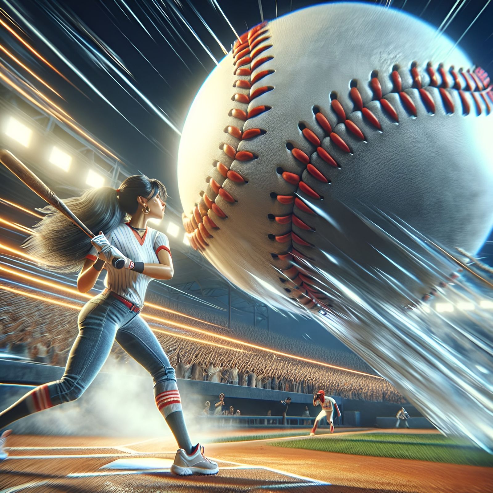 Hispanic Batter Ready to Hit Giant Baseball