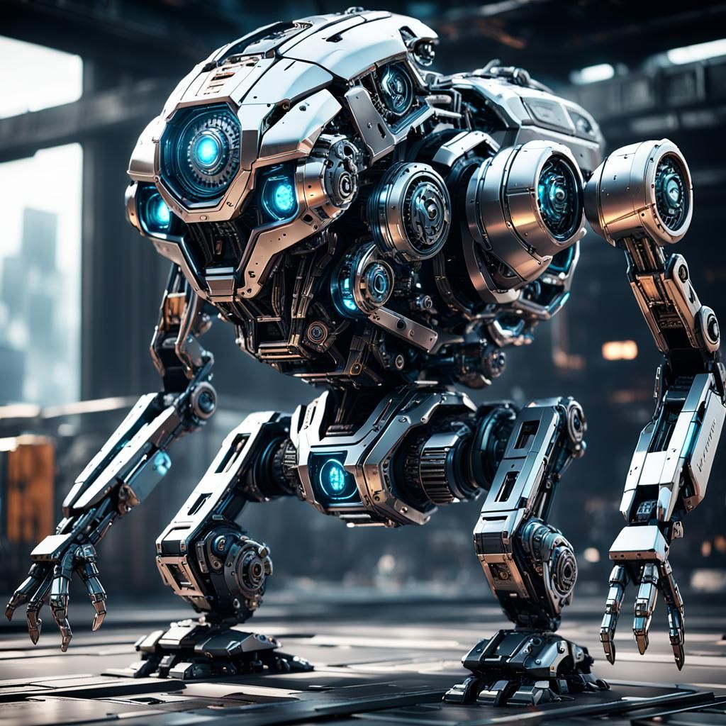 Intricate Sci-Fi Mech in Cinematic Style