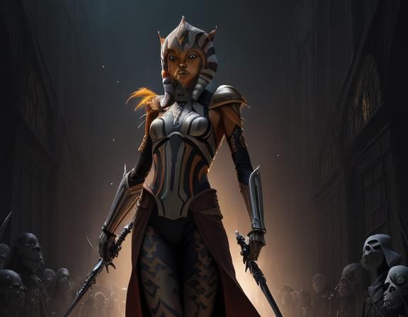 Skeleton Ahsoka: Dark Fantasy Concept Art