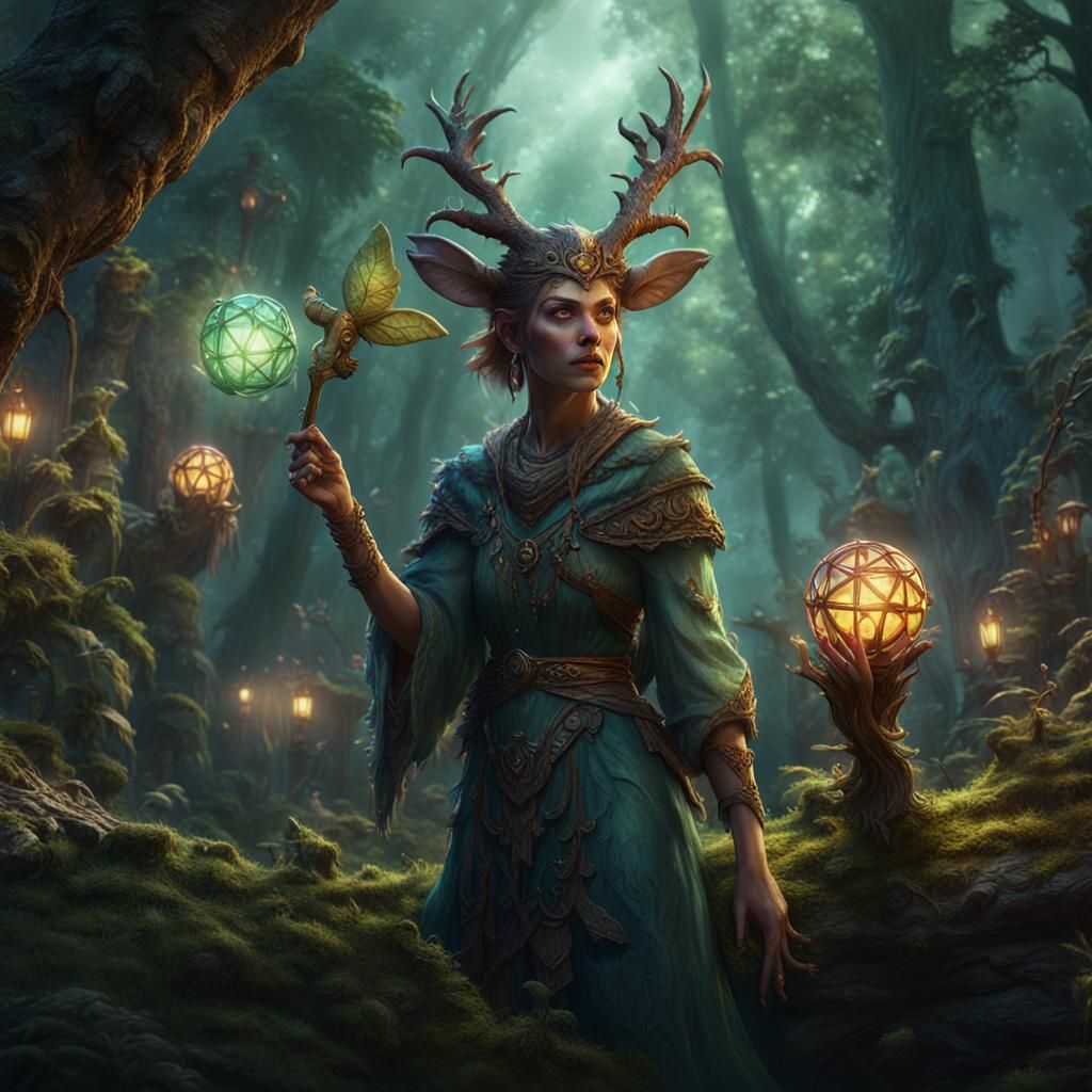 Fey Enchantress Leads Villagers into Monster Forest