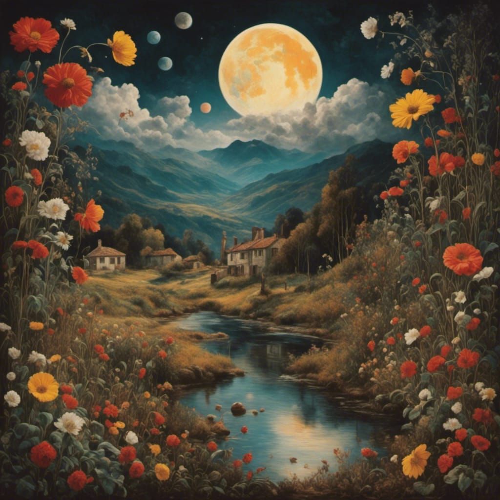 Eternal Moment in Rural Town: Clair Obscur Style