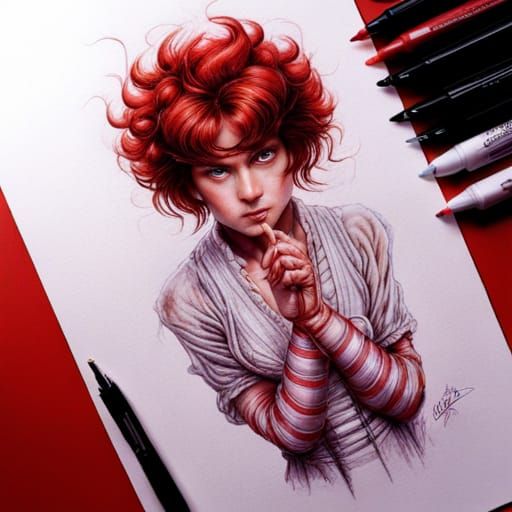 Ranma Saotome: Detailed Pen Drawing