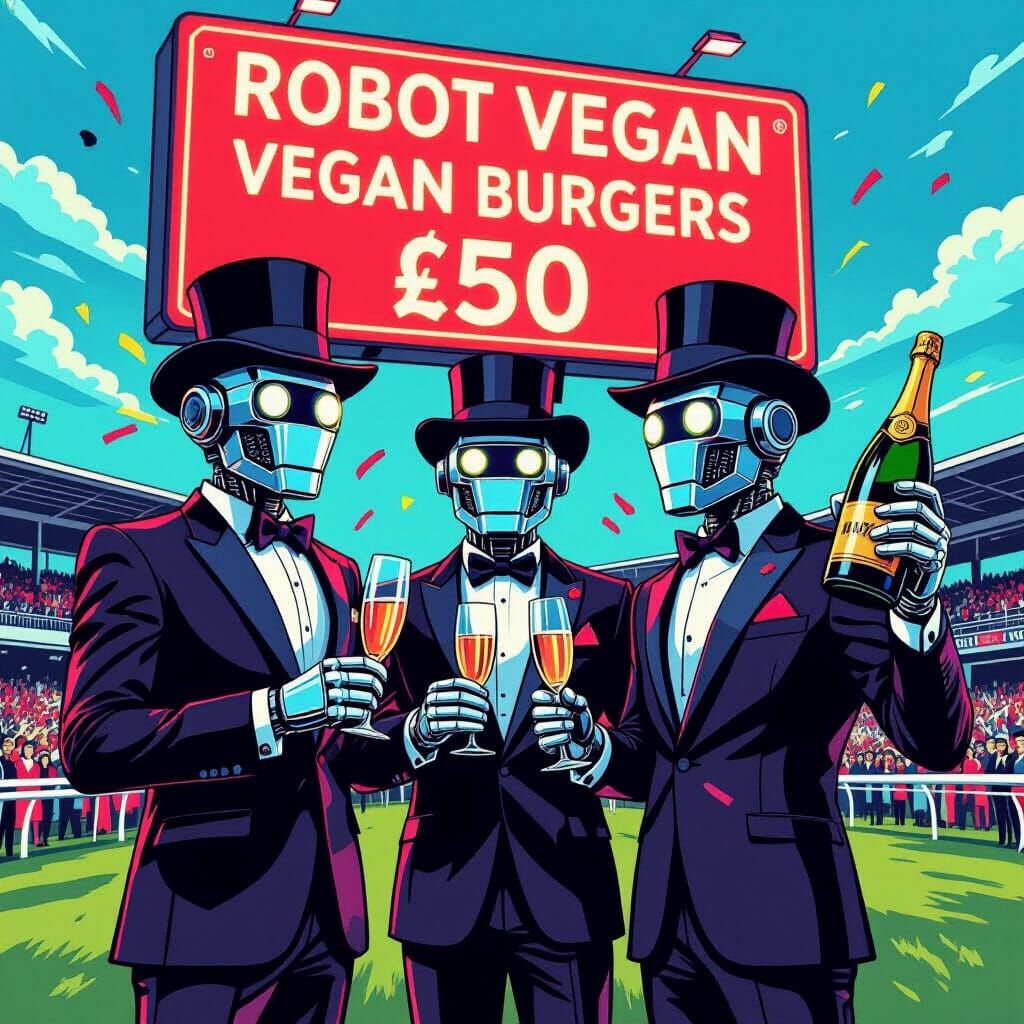 Robots Celebrate at Aintree in Sci-Fi Style