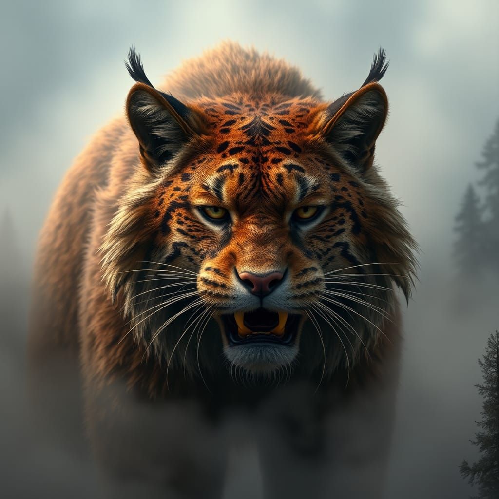 Saber-Toothed Cat Emerges in Yellowstone: Matte Painting