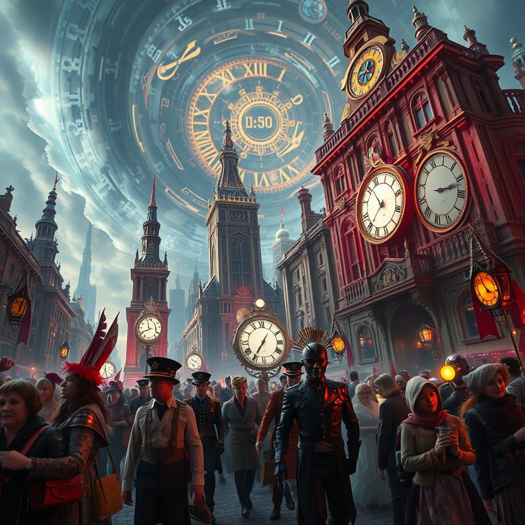 Chrono-Carnival: Time Festival with Clockwork Costumes