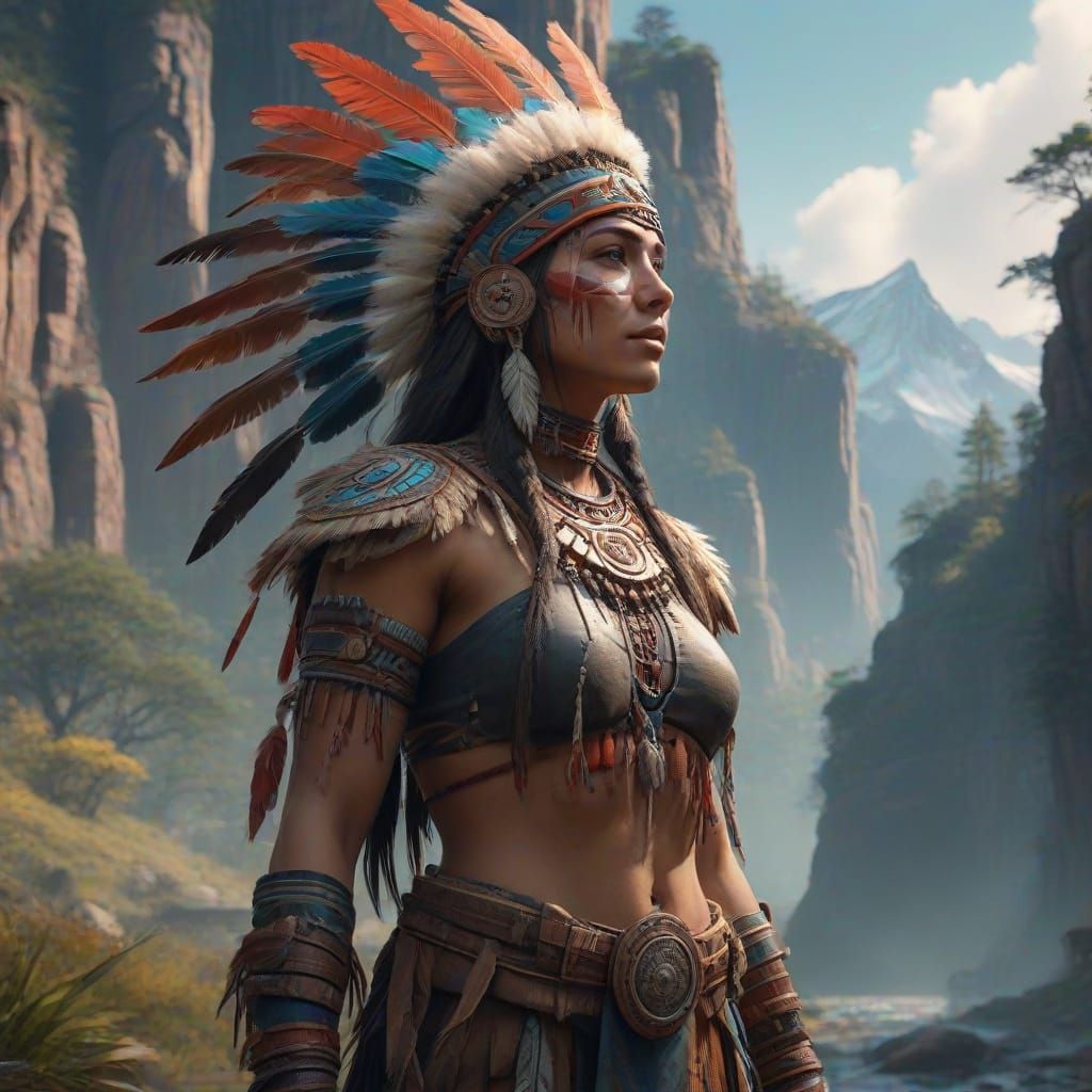 Native American Day Matte Painting